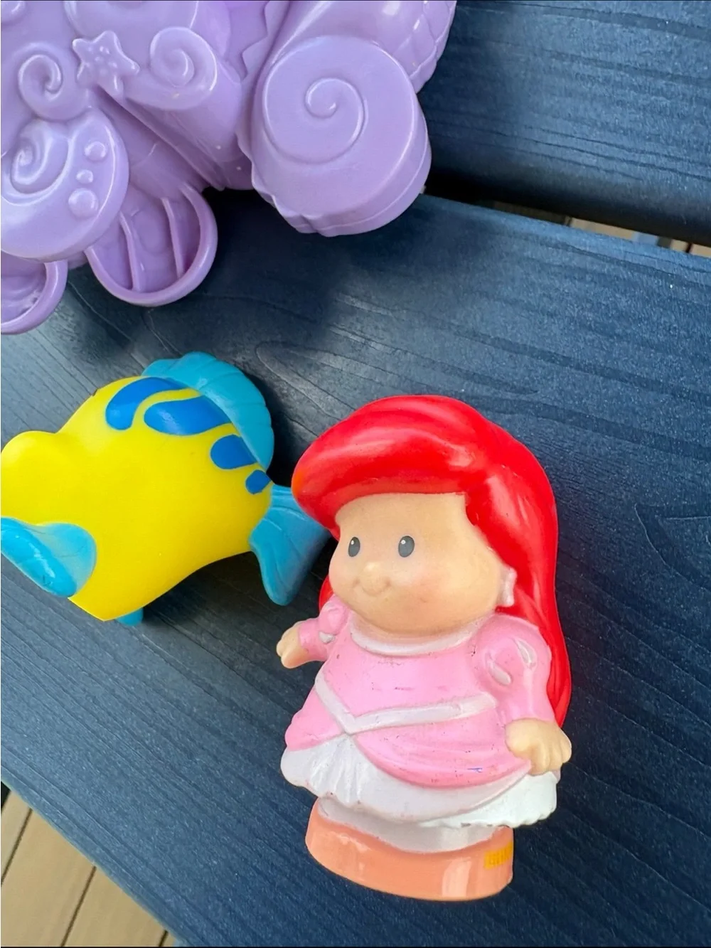 Fisher Price Little People Disney Little Mermaid Set flounder seahorse 2012